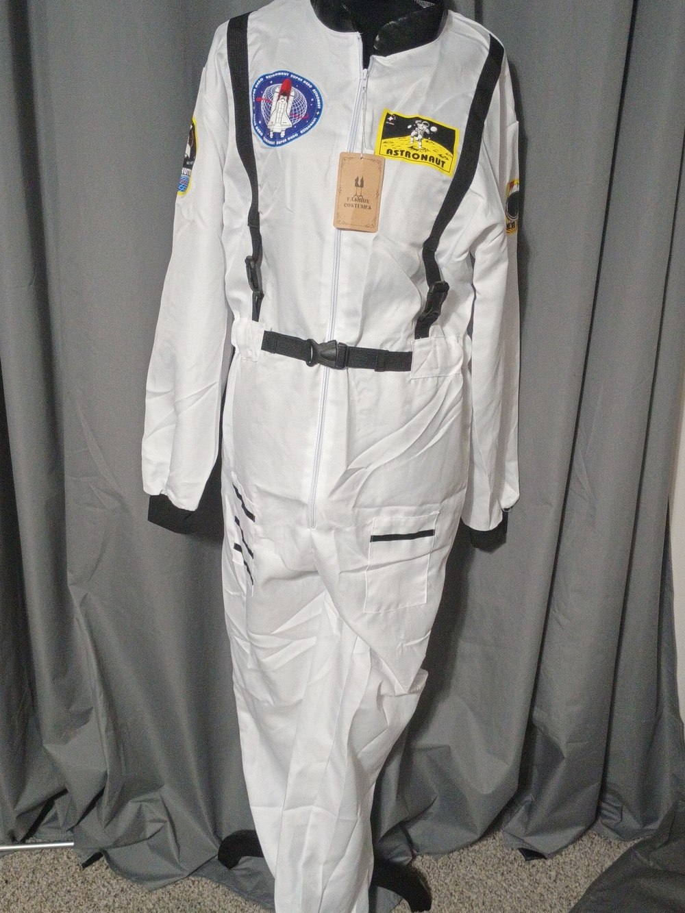 White Astronaut Costume Jacket with Patches